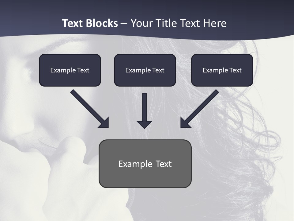 A Woman With Her Hair Blowing In The Wind PowerPoint Template