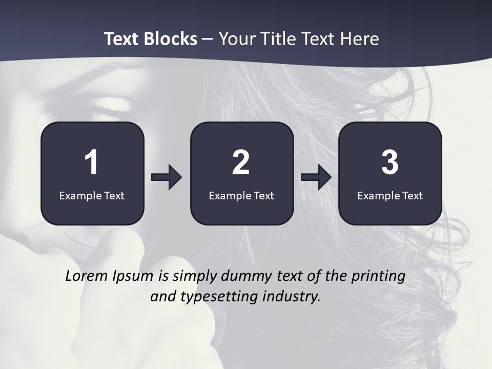 A Woman With Her Hair Blowing In The Wind PowerPoint Template