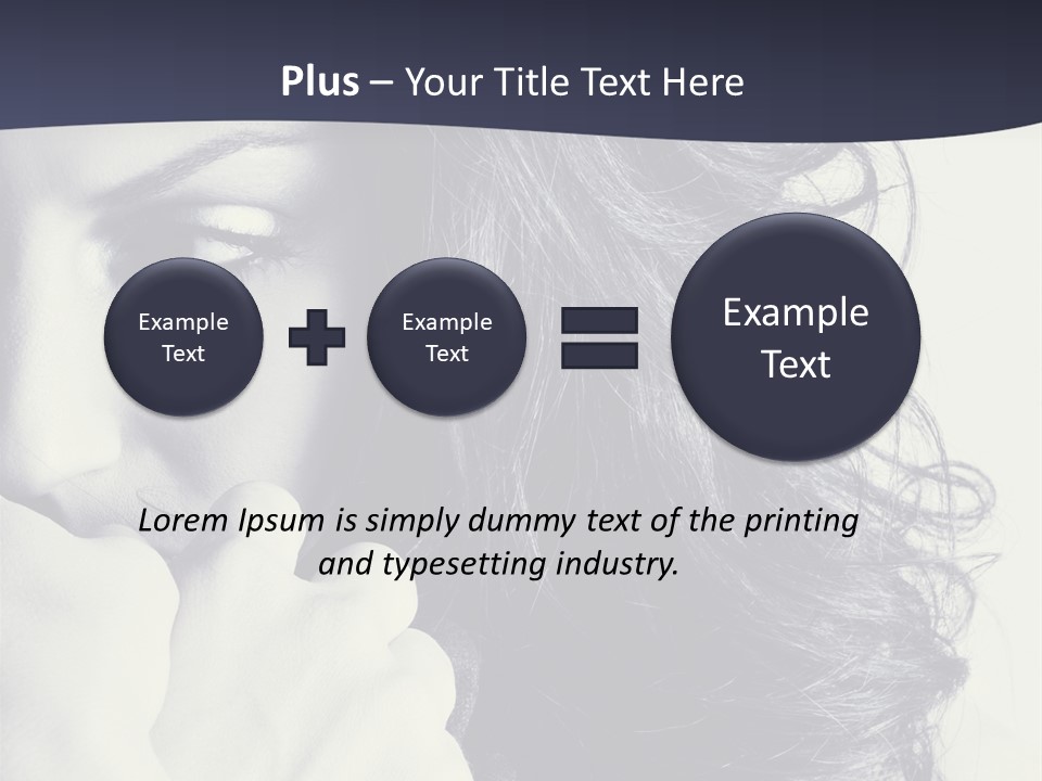 A Woman With Her Hair Blowing In The Wind PowerPoint Template