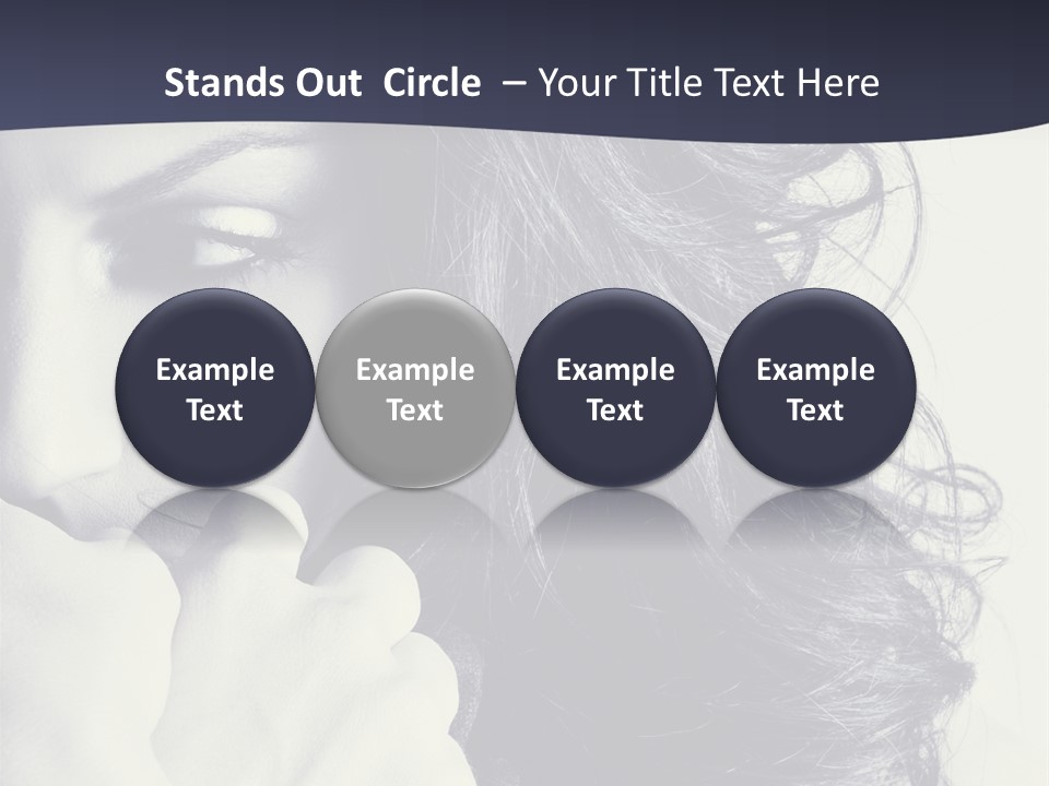 A Woman With Her Hair Blowing In The Wind PowerPoint Template