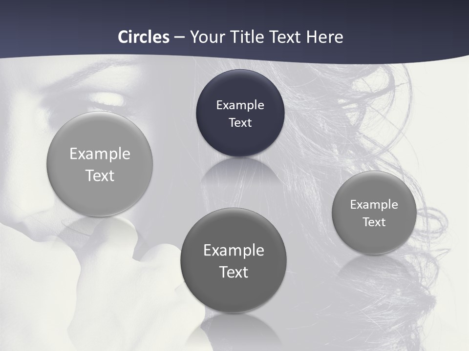 A Woman With Her Hair Blowing In The Wind PowerPoint Template