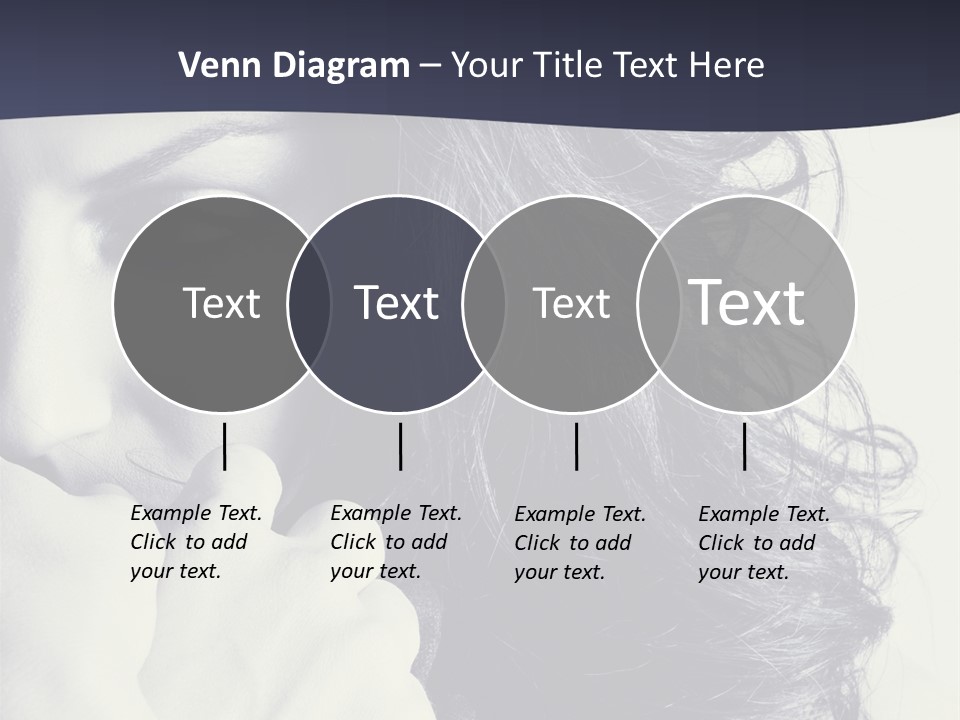 A Woman With Her Hair Blowing In The Wind PowerPoint Template