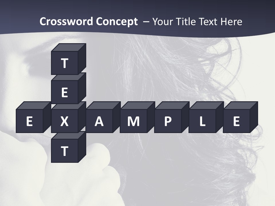 A Woman With Her Hair Blowing In The Wind PowerPoint Template