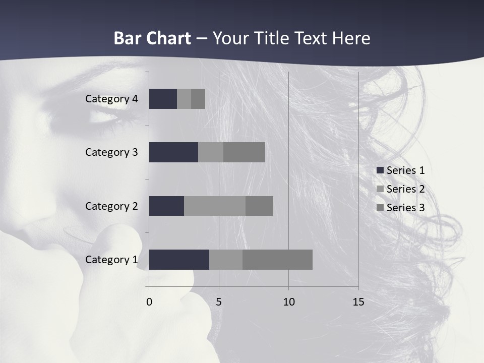 A Woman With Her Hair Blowing In The Wind PowerPoint Template