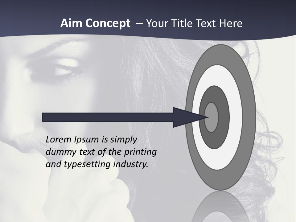 A Woman With Her Hair Blowing In The Wind PowerPoint Template