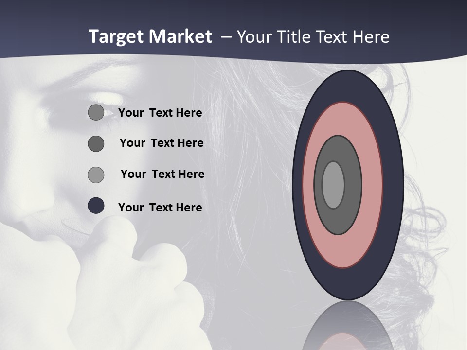 A Woman With Her Hair Blowing In The Wind PowerPoint Template