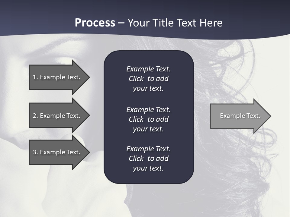 A Woman With Her Hair Blowing In The Wind PowerPoint Template