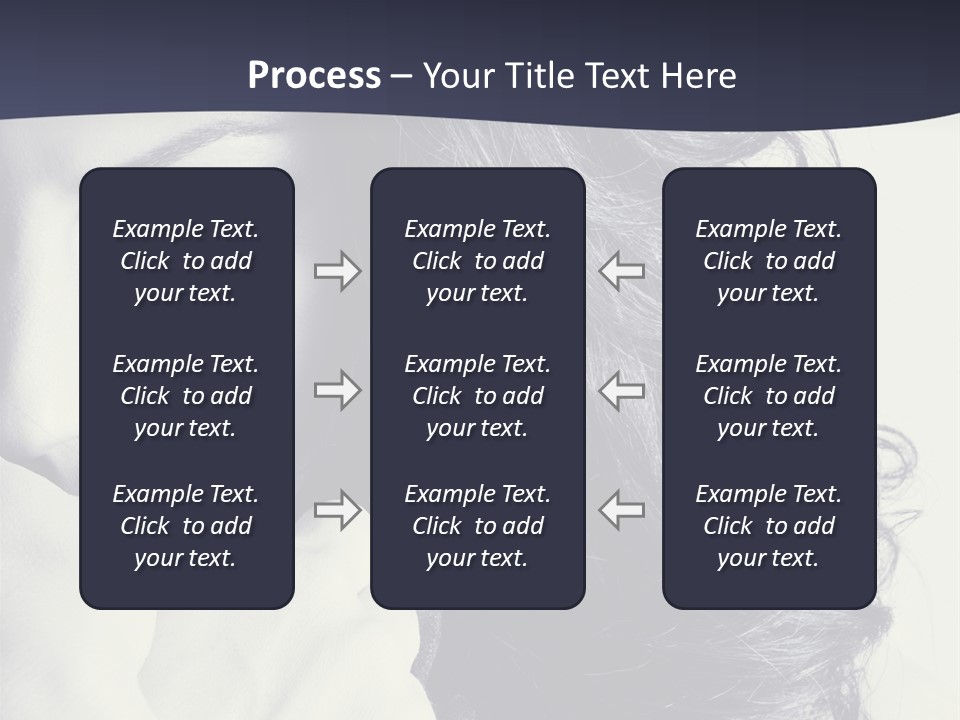 A Woman With Her Hair Blowing In The Wind PowerPoint Template