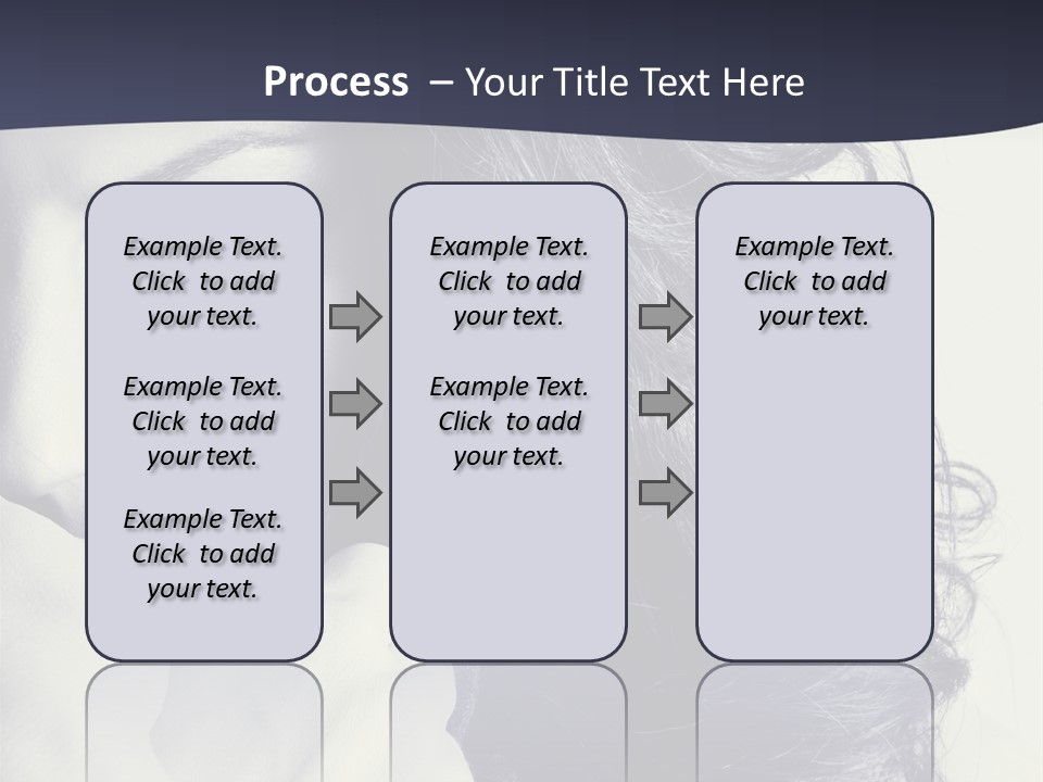 A Woman With Her Hair Blowing In The Wind PowerPoint Template