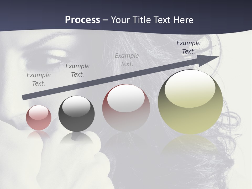 A Woman With Her Hair Blowing In The Wind PowerPoint Template