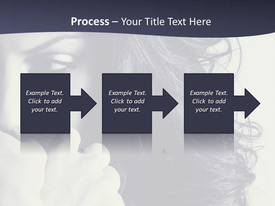 A Woman With Her Hair Blowing In The Wind PowerPoint Template