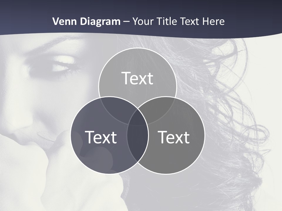 A Woman With Her Hair Blowing In The Wind PowerPoint Template