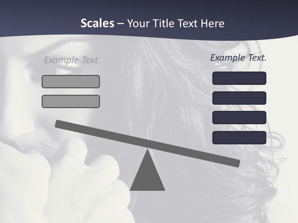 A Woman With Her Hair Blowing In The Wind PowerPoint Template