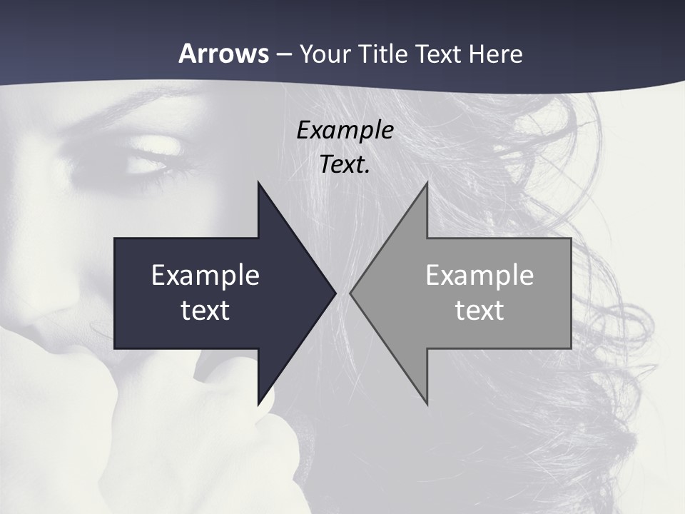 A Woman With Her Hair Blowing In The Wind PowerPoint Template