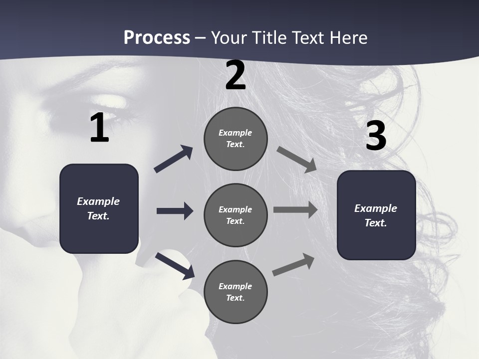 A Woman With Her Hair Blowing In The Wind PowerPoint Template