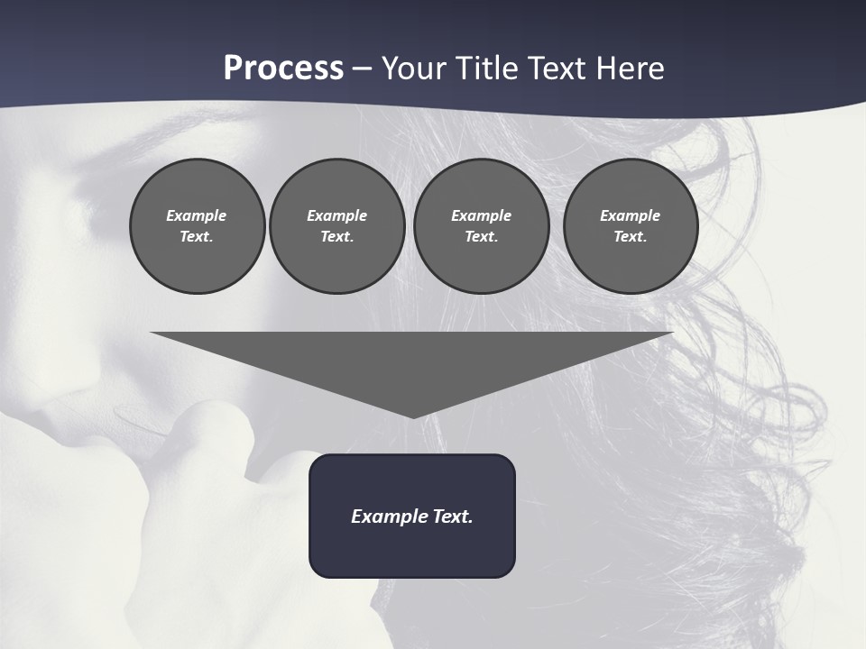 A Woman With Her Hair Blowing In The Wind PowerPoint Template