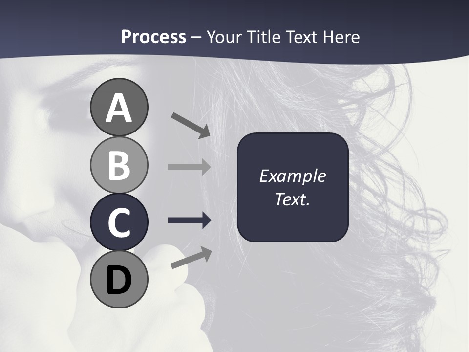 A Woman With Her Hair Blowing In The Wind PowerPoint Template