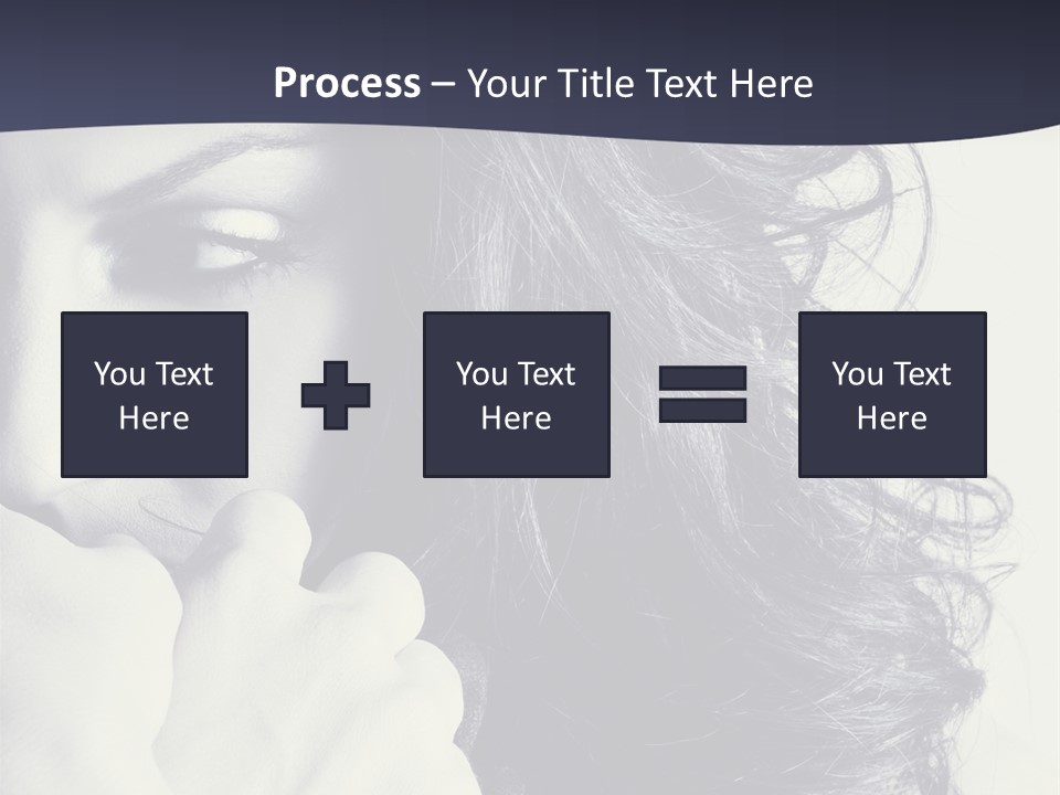 A Woman With Her Hair Blowing In The Wind PowerPoint Template