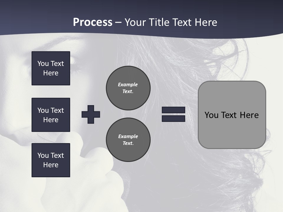 A Woman With Her Hair Blowing In The Wind PowerPoint Template