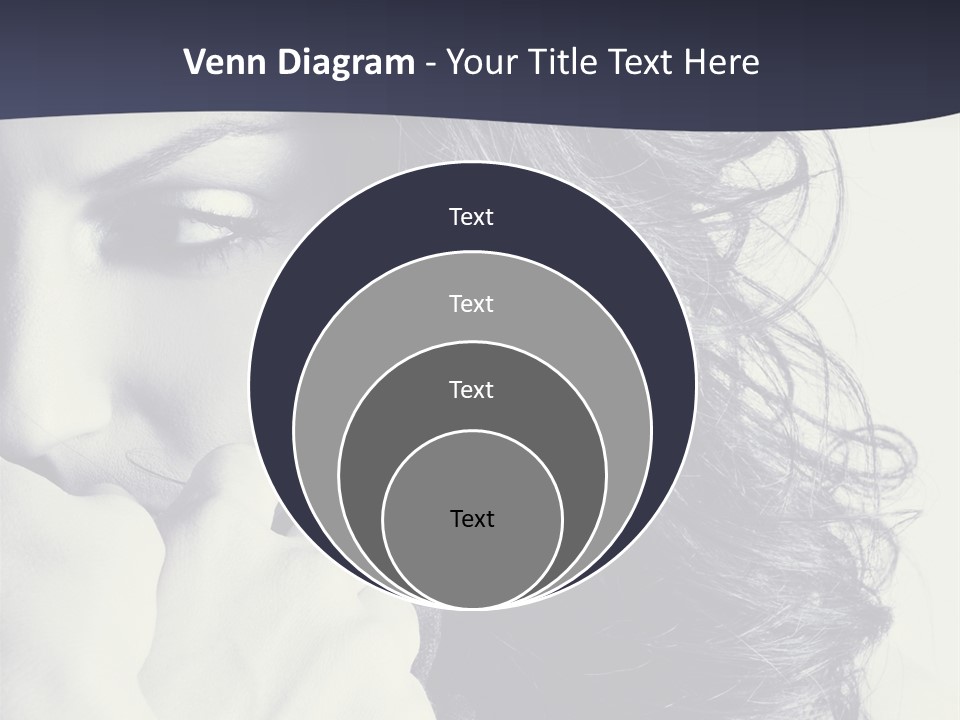 A Woman With Her Hair Blowing In The Wind PowerPoint Template