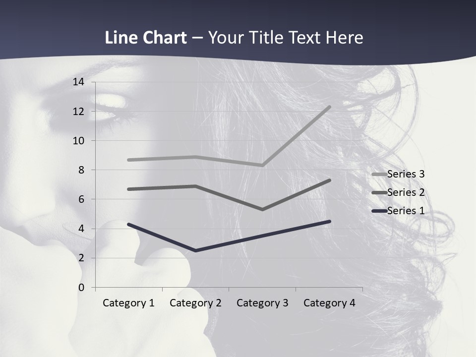 A Woman With Her Hair Blowing In The Wind PowerPoint Template