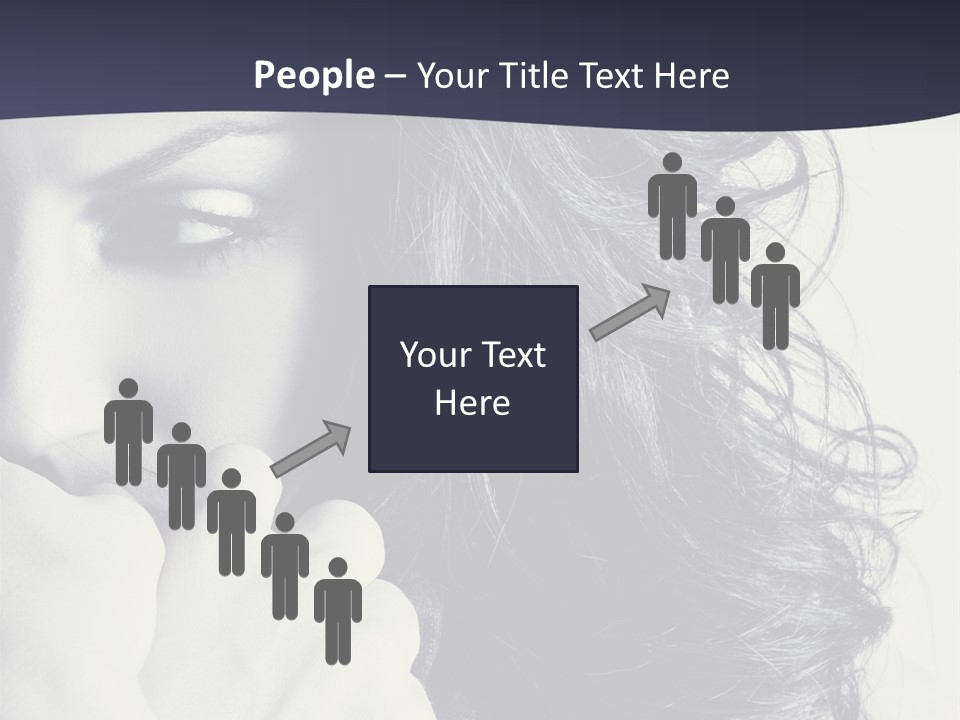 A Woman With Her Hair Blowing In The Wind PowerPoint Template