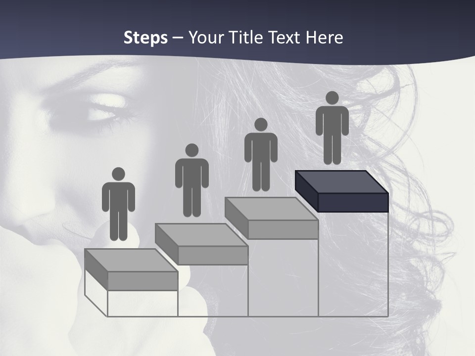 A Woman With Her Hair Blowing In The Wind PowerPoint Template