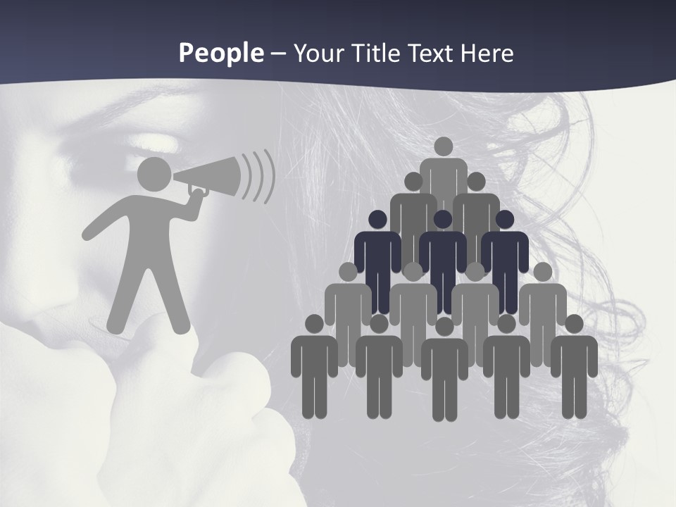 A Woman With Her Hair Blowing In The Wind PowerPoint Template