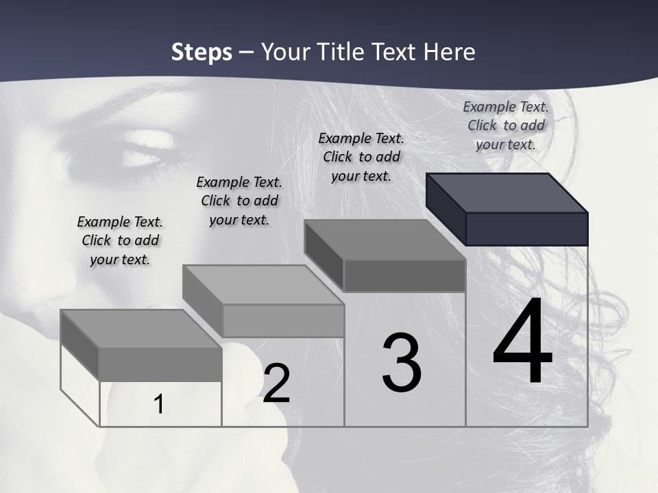 A Woman With Her Hair Blowing In The Wind PowerPoint Template