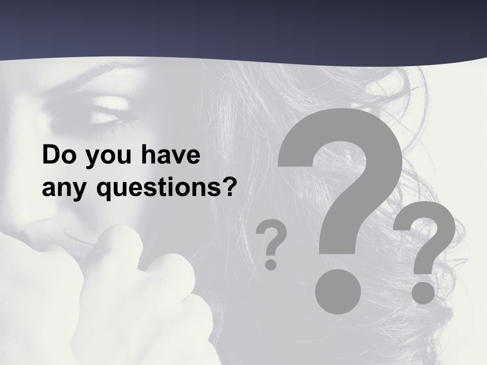 A Woman With Her Hair Blowing In The Wind PowerPoint Template