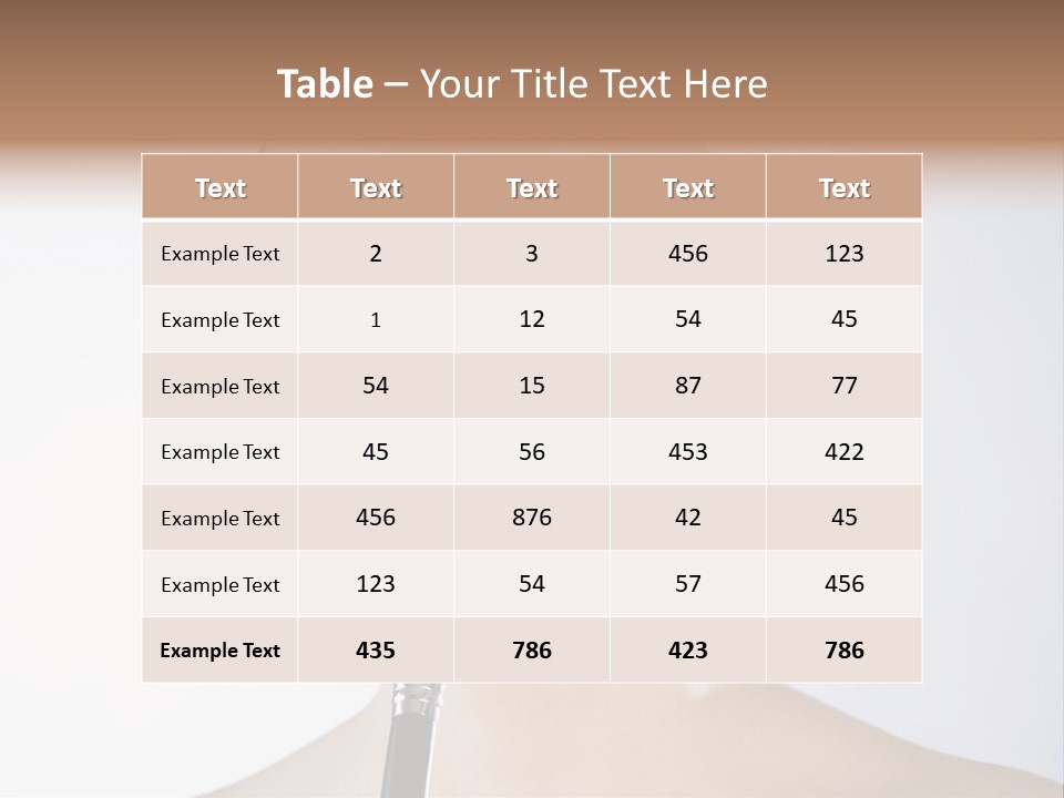 A Smiling Woman With A Brush In Her Mouth PowerPoint Template