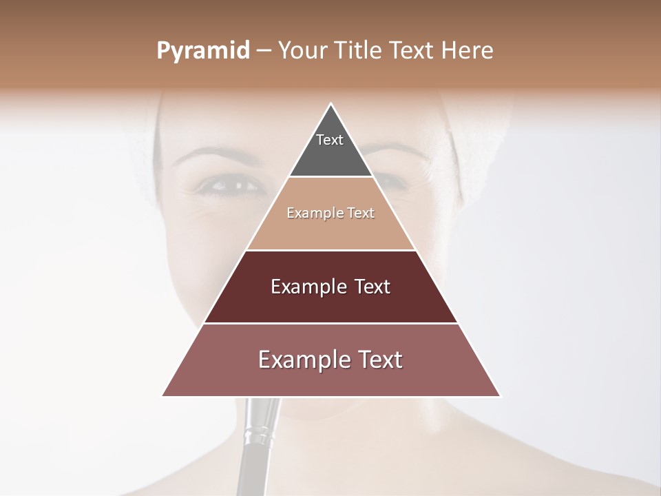 A Smiling Woman With A Brush In Her Mouth PowerPoint Template