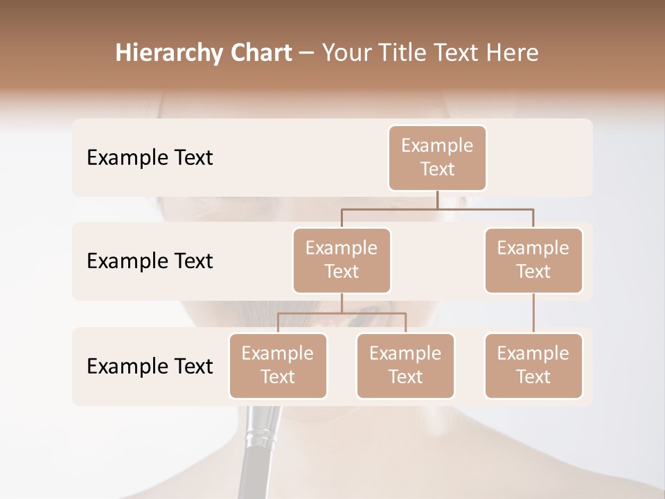 A Smiling Woman With A Brush In Her Mouth PowerPoint Template