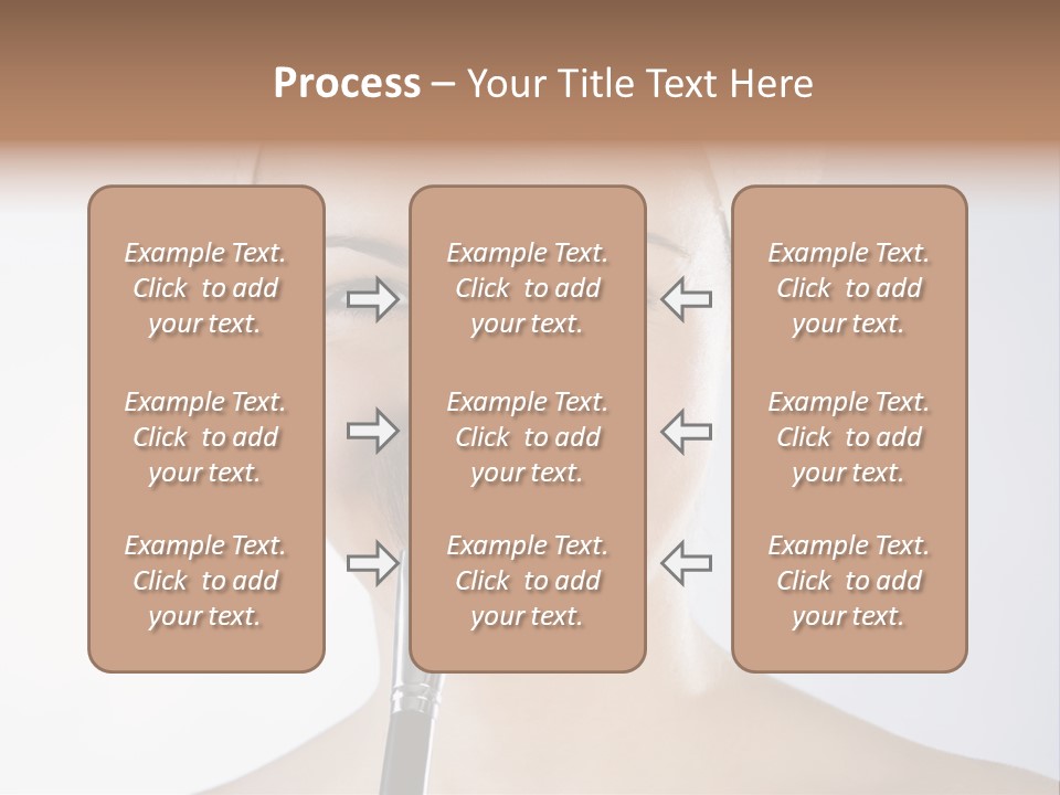 A Smiling Woman With A Brush In Her Mouth PowerPoint Template