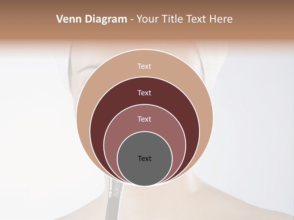 A Smiling Woman With A Brush In Her Mouth PowerPoint Template