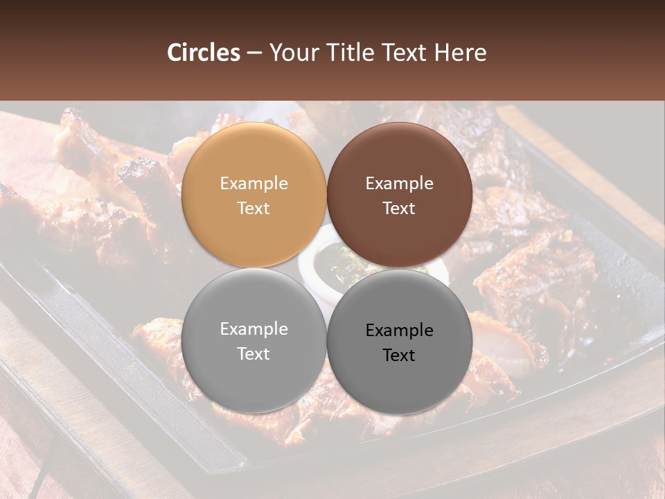 A Plate Of Food With Meat And Sauce On It PowerPoint Template