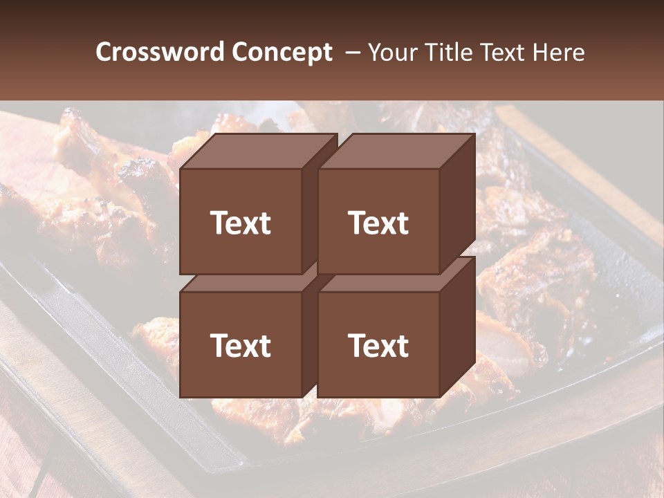 A Plate Of Food With Meat And Sauce On It PowerPoint Template