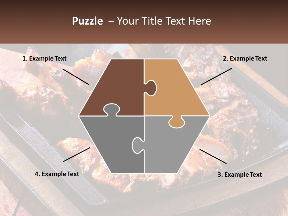 A Plate Of Food With Meat And Sauce On It PowerPoint Template