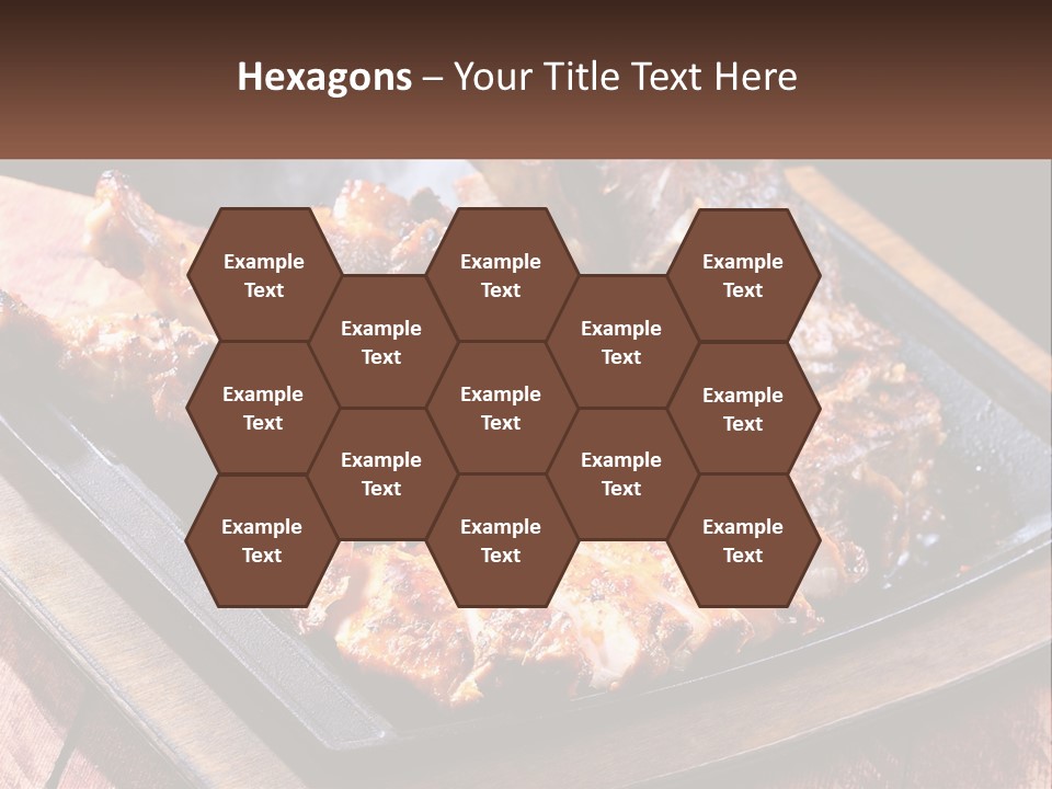 A Plate Of Food With Meat And Sauce On It PowerPoint Template