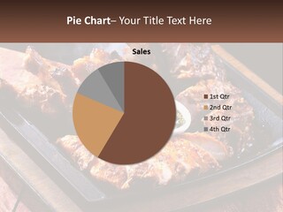 A Plate Of Food With Meat And Sauce On It PowerPoint Template