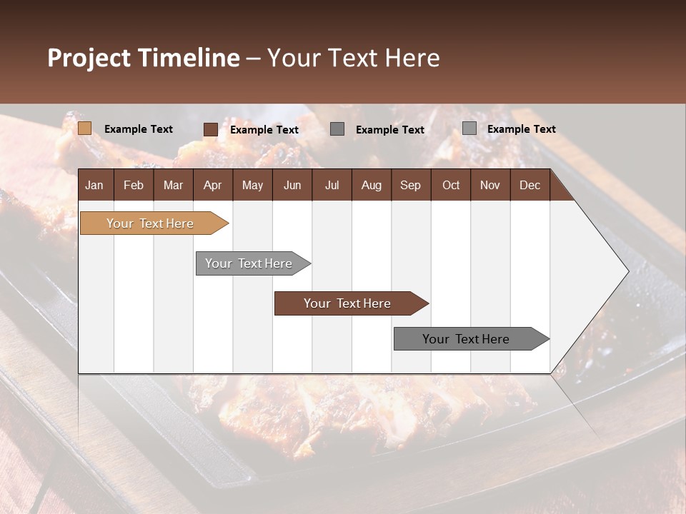 A Plate Of Food With Meat And Sauce On It PowerPoint Template