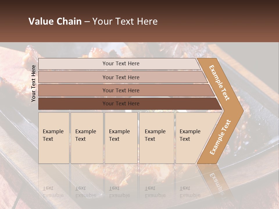 A Plate Of Food With Meat And Sauce On It PowerPoint Template
