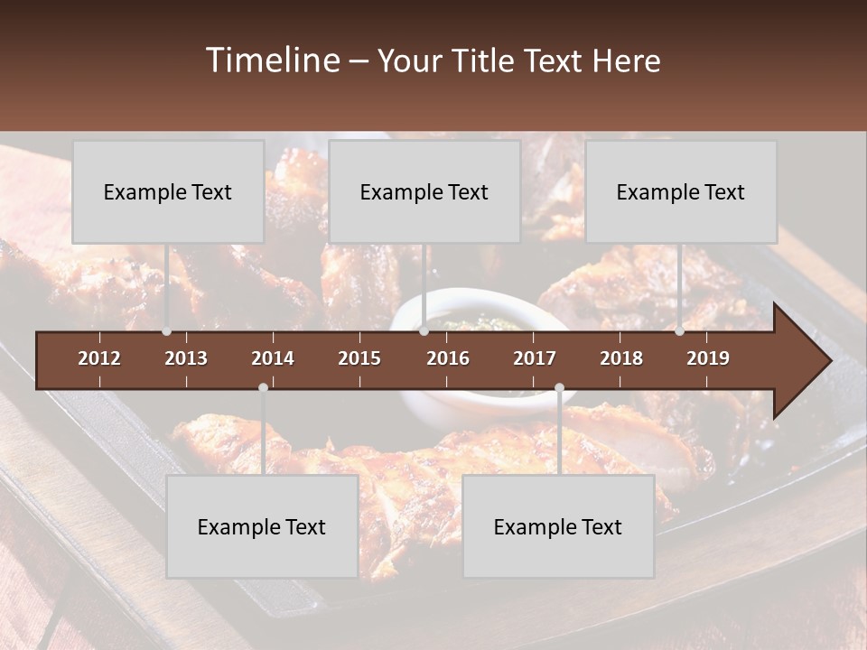 A Plate Of Food With Meat And Sauce On It PowerPoint Template