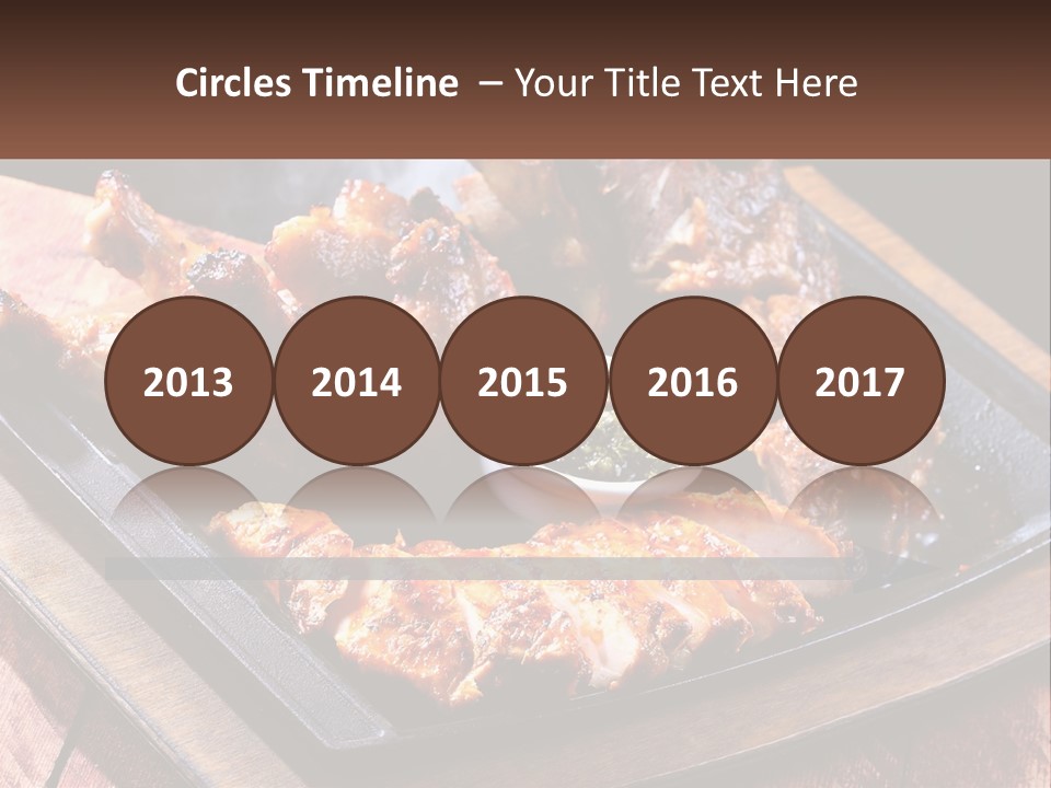 A Plate Of Food With Meat And Sauce On It PowerPoint Template