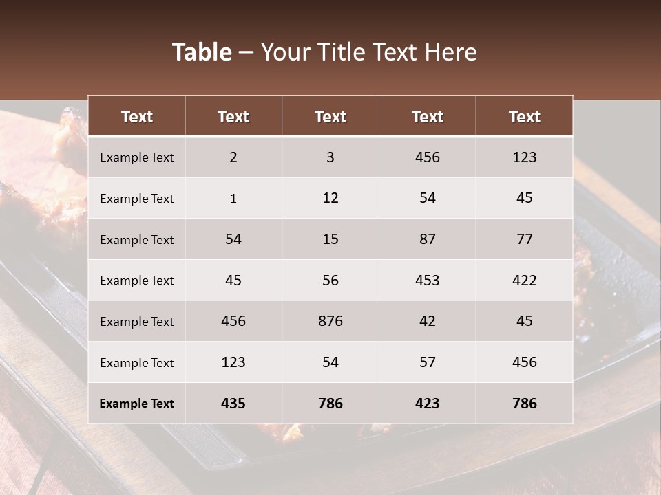 A Plate Of Food With Meat And Sauce On It PowerPoint Template
