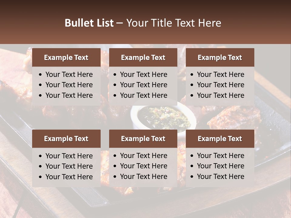 A Plate Of Food With Meat And Sauce On It PowerPoint Template