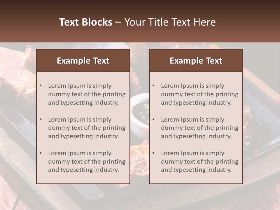 A Plate Of Food With Meat And Sauce On It PowerPoint Template