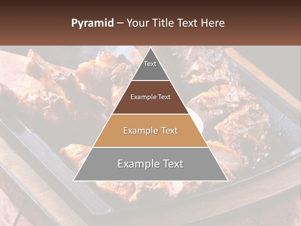 A Plate Of Food With Meat And Sauce On It PowerPoint Template