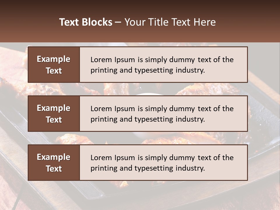 A Plate Of Food With Meat And Sauce On It PowerPoint Template