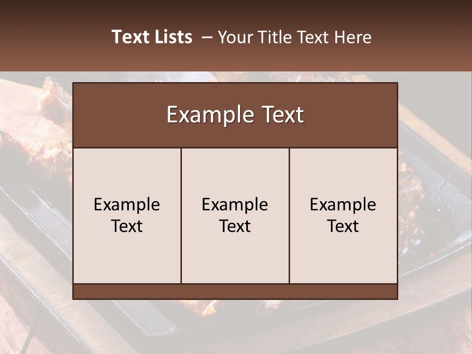 A Plate Of Food With Meat And Sauce On It PowerPoint Template